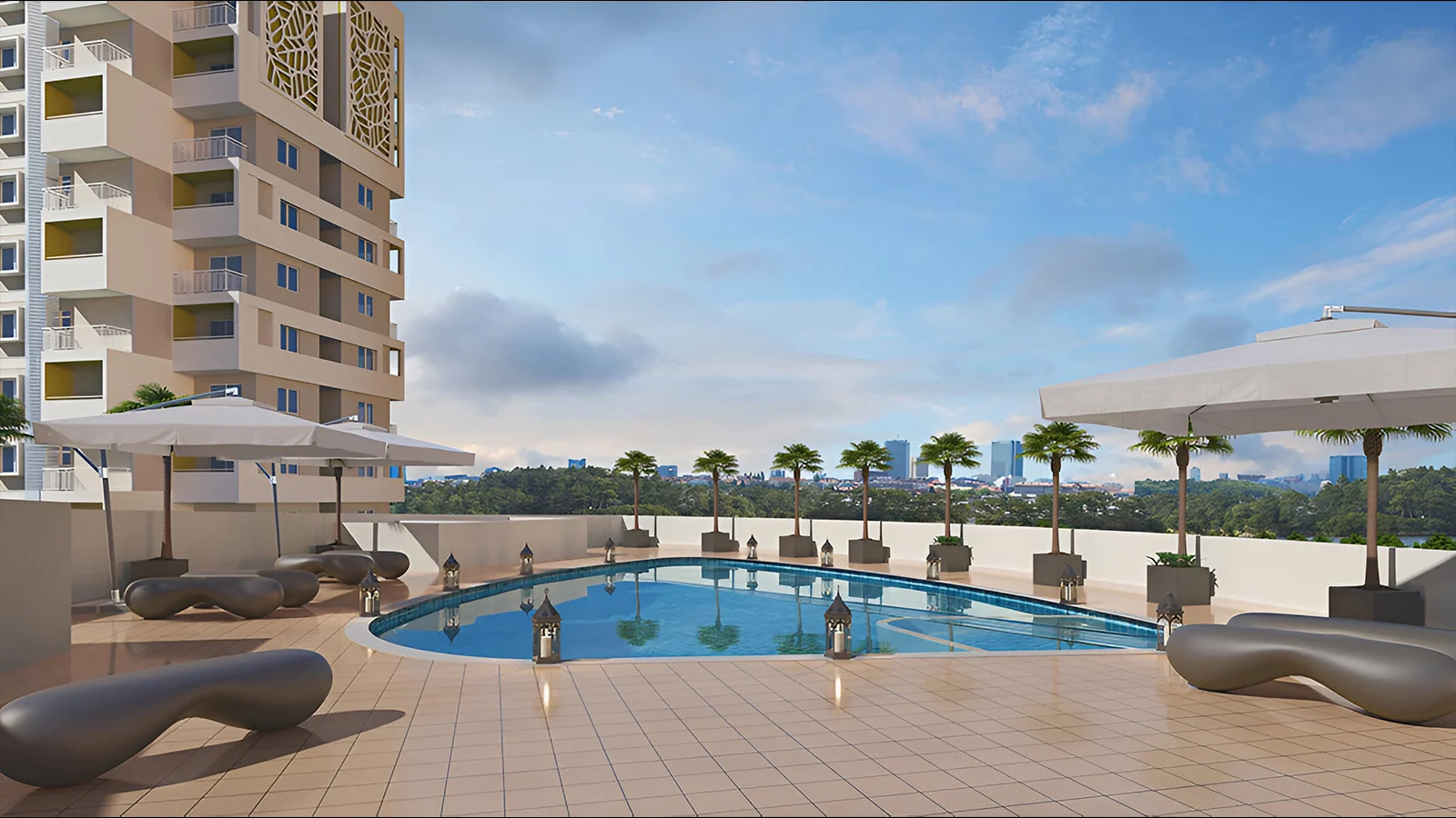Sattva Park Cubix Apartment in North Bangalore Gold Leaf Terrace park cubix